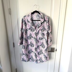 Printfresh Tiger Queen Pajamas Night Shirt Size MEDIUM